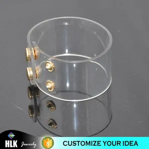 Fashion Adjustable Silicone Wristband Wholesale Alloy Metal Button Clear Plain Transparent Plastic Bangles Rubber Chain Bracelet