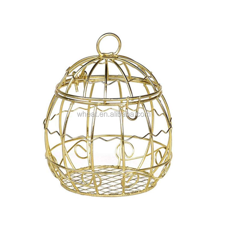 Заводская цена, индивидуальная Свадебная Упаковка, круглая птичья клетка, железная коробка для конфет