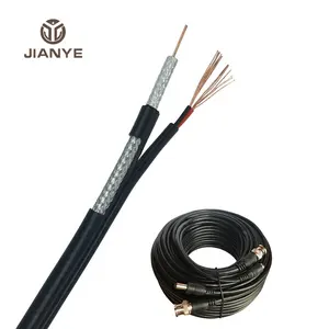 快速工厂 syv 75-5 电缆 75 欧姆 3c-2v 微型同轴射频电缆 rg59 + 电源直流低损耗 1.0毫米铜的带宽