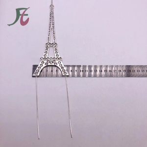 Centrotavola per Torta a Forma di Torre Eiffel con Strass, Decorazione per Torta di <span class=keywords><strong>Compleanno</strong></span> Dorata per Matrimoni - Product Image 3