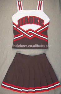 Cheerleader uniformen: shell top en rok dubbel gebreide stof
