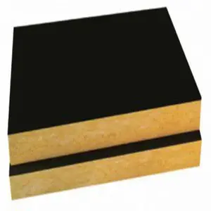 Geluidsisolatie Rock Wol Isolatie Board Geconfronteerd Met Zwart Glas Tissue