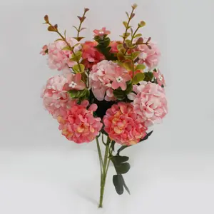 Piccoli Fiori Artificiali in Tessuto e Plastica Decorativi per Casa Matrimonio Capodanno Piccola Margherita Ortensia 35cm - Product Image 3