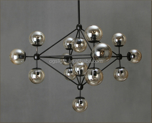 Moderna lámpara de araña de 10 globos de vidrio transparente colgante de luz para <span class=keywords><strong>el</strong></span> <span class=keywords><strong>restaurante</strong></span>/hotel accesorio de iluminación - Product Image 5