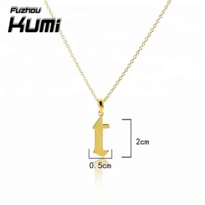 2019 Trending Products Silver Gold Charm Solid Silver 925l Alphabet Initial Letter T Pendant