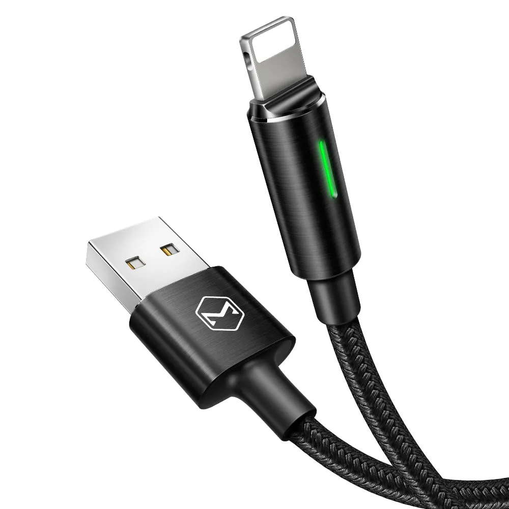 Mcdodo New Upgrade Auto Disconnect Lighting USB Cable With LED 1.2M Usb Date Cable For Iphone
