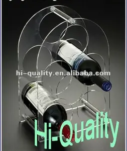 Household Acrylic 5 Wine Bottles Displays/ Custom Wine Bottle Stopper Display