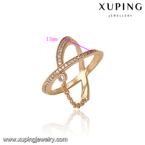 14328 xuping 공장 판매 웨딩 신부 맞춤 스타 18k 골드 도금 <span class=keywords><strong>x</strong></span> 반지 - Product Image 2