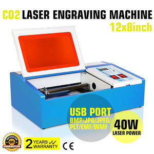 40 W CO2 grabador láser 300x200mm máquina de corte láser con ventilador USB - Product Image 1