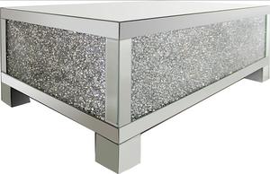 Modern <strong>Crushed</strong> <strong>Diamond</strong> Mirrored Side/End Table for Living Room Home <strong>Furniture</strong> - Product Image 3