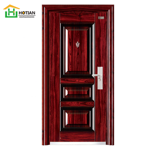 Puerta Prefabricada de Alta Calidad, Fotos de Puertas de Seguridad, Diseño de Puerta de Acero, Puerta Exterior de Acero Económica - Product Image 4