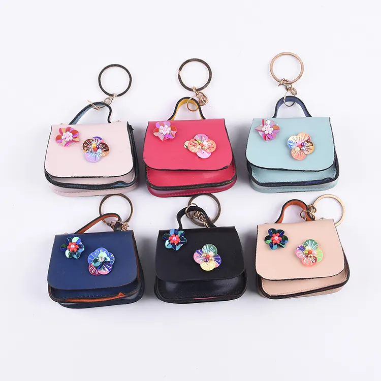 Yongze Wholesale korean exquisite plain mini smart key wallet pu leather ladies coin purse