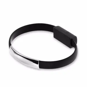 Alibaba Người Bán Hàng Tốt Nhất Micro USB Bracelet Cable Silicone Cho Điện Thoại Di Động