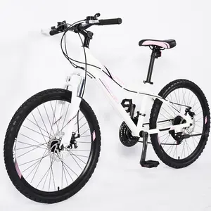 Vélo de montagne pour <span class=keywords><strong>femme</strong></span> de 26 <span class=keywords><strong>pouces</strong></span> avec frein à disque selle confortable 24 vitesses pour filles cool - Product Image 1
