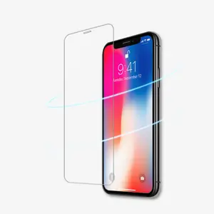 For iPhone X crystal clear tempered glasses screen protectors with Easy Installation factory price 5.8 inch 6.1inch 6.5 inch