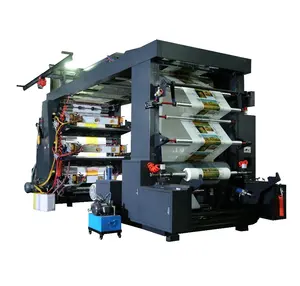 Máquina da impressora flexo da cor 6 para a impressora do estilo do rolo do tecido para a impressão da copo do papel