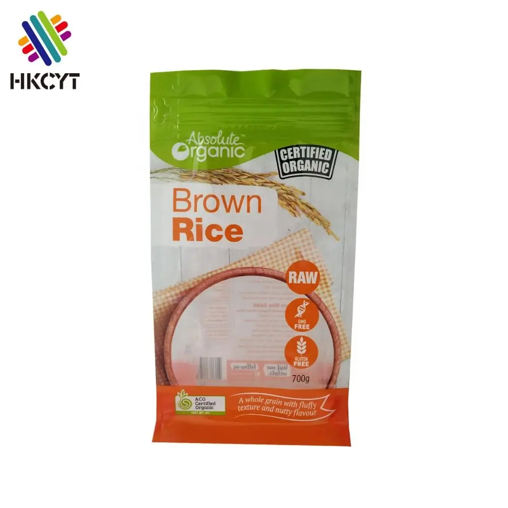 OEM डिजाइन गर्मी सील कस्टम आदेश प्लास्टिक 1kg पैकेजिंग चावल बैग