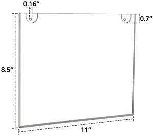 קיר הר בעל סימן 11x8.5 Inch-מסגרת תמונת אקריליק ברור עבור נייר