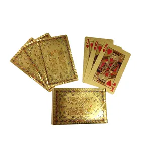 Wenzhou cartão de jogo de dragão chinês, mascote chinês, melhores desejos, folha de ouro