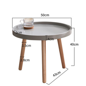Nordic <strong>Small</strong> Round <strong>Table</strong> Mini Coffee <strong>Table</strong> Modern Minimalist Sofa Side <strong>Corner</strong> Several Balcony Bedside White <strong>Table</strong> - Product Image 5