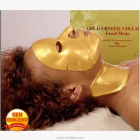 Маска для ухода за кожей лица, очищающая, Антивозрастная, с кристаллами и коллагеном, 24K Золотая маска для лица