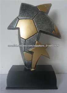en forma de estrella de fútbol trofeo singular