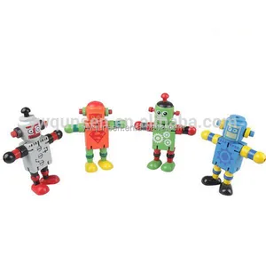 wooden educational transform robot toy