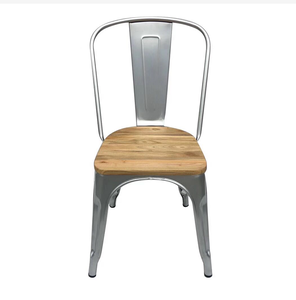 Chaise de café empilable en métal, acier industriel, salle d'attente, salle à manger, côté vintage, cadre de jardin, rétro, <span class=keywords><strong>restaurant</strong></span>, salle à manger, meubles en fer - Product Image 2