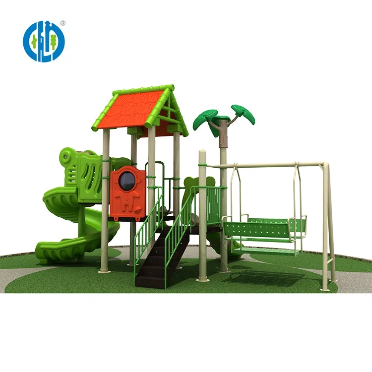 Kindergarten Outdoor Games Plastic Slide Playground For Children