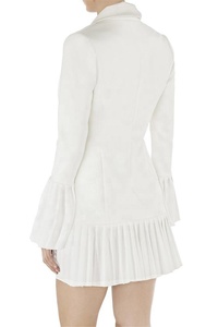 2019 <strong>Winter</strong> <strong>Formal</strong> Office Ruffle Cuff and Hem Long Sleeve Black Women Blazer <strong>Dress</strong> - Product Image 5
