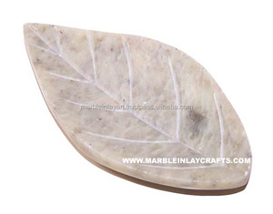 Brûleurs d'encens en pierre ollaire en forme de feuille - Product Image 1