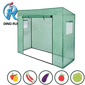 Hot Sale <strong>Walk</strong> <strong>in</strong> <strong>Greenhouse</strong>, PE Mesh Fabric Grow Tent, Green Color Gardening Rack - Product Image 3