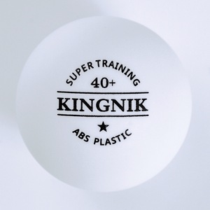 KINGNIK — boule de <span class=keywords><strong>ping</strong></span>-<span class=keywords><strong>pong</strong></span> 1 étoile, 40 + plastique blanc, logo personnalisé - Product Image 1