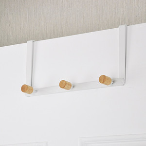 Tienda Online Perilla de madera de goma con revestimiento blanco de metal Percha para ropa - Product Image 4