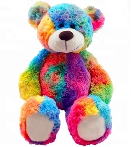 <span class=keywords><strong>Orsacchiotto</strong></span> Gigante Tie-Dye Arcobaleno in Peluche, Morbido Giocattolo Colorato Romantico, Regalo per San Valentino - Product Image 2