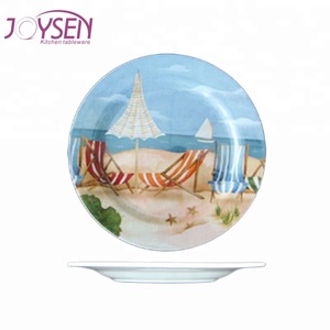 Incassable pas cher en plastique rond en <span class=keywords><strong>mélamine</strong></span> assiettes plates - Product Image 1
