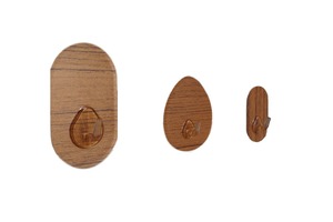 Crochet mural lavable adhésif mobile écologique de haute qualité avec motif végétal pour outils suspendus - Product Image 3