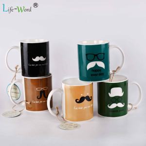 Juego de regalo de recuerdo personalizado, Material de porcelana de cerámica, taza de café de alta calidad, color blanco, venta al por mayor - Product Image 4