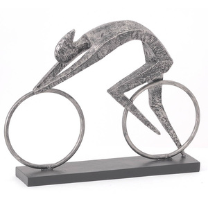Statue abstraite en bronze, petite <span class=keywords><strong>sculpture</strong></span> style cycliste à la mode,