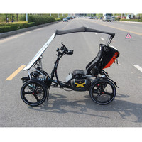 Vélo de voyage pour personnes âgées, en alliage d'aluminium, moteur à conduite moyenne, 4 roues, bicyclette électrique, boléro, 500W