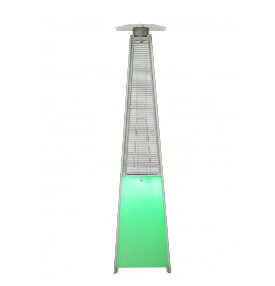 Multi-color LED lighting pyramide Propane gas outside deck stand patio heaters