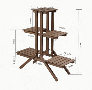 Hohe Qualität 3 Tier Holz Anlage Rack Blume Display <span class=keywords><strong>Stand</strong></span> - Product Image 6