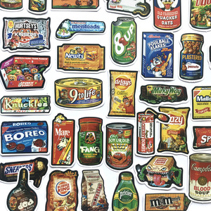 50 Pezzi Adesivi <span class=keywords><strong>Divertenti</strong></span> con Graffiti di Cibo e Bevande per Laptop, Auto, Tablet, Valigie, Telefoni, Biciclette, Giocattoli - Product Image 3