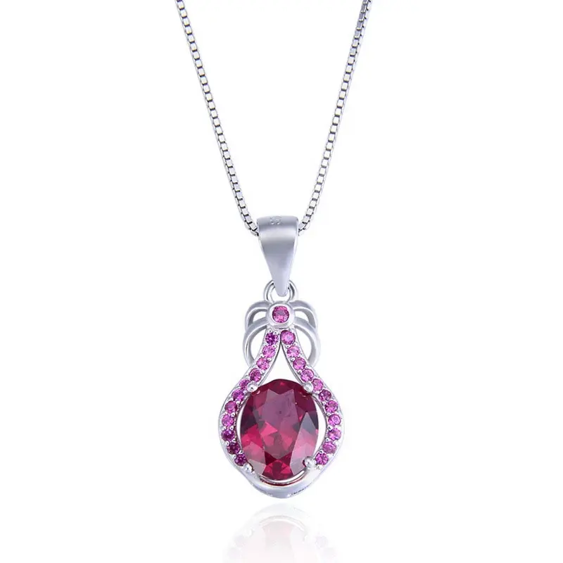 High quality Moissan CZ diamond gemstone pendant necklace for girlfriend jewelry YJAD002056