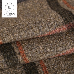 Respirant doux chaud en peluche <span class=keywords><strong>plaid</strong></span> carreaux tweed laine tissu pour manteau d'hiver - Product Image 5