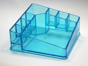 Porte-boucle d'oreille simple en forme de rectangle incliné vert - Product Image 6