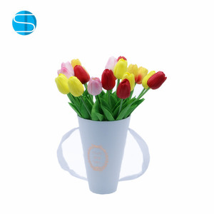 Caja de flores de papel ovalado portátil de lujo con logotipo personalizado, embalaje de ramo de flores, caja de <span class=keywords><strong>floristería</strong></span> de rosas - Product Image 5