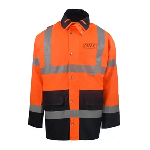 Salut Vis Sécurité de Construction Imperméable Veste de Sécurité Réfléchissante