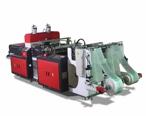 HSRQ-450x2 Manufacturer double line hot cutting plastic bag making machine for strong garbage bags