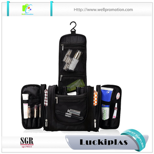 Colgante del recorrido mens plegable neceseres de viaje, neceser de viaje negro - Product Image 2